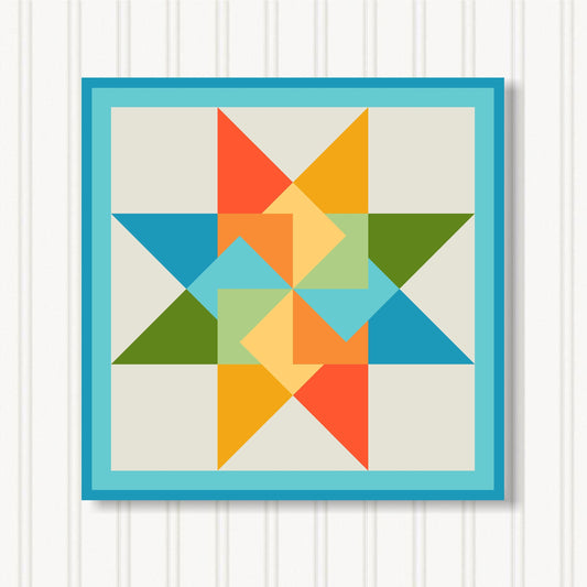 Barn Quilt Wall Art, 8 Sizes, Outdoor & Indoor Square Block, Home Decor Accent, BQ079-19