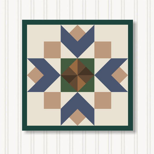 Barn Quilt Wall Art, 8 Sizes, Outdoor & Indoor Square Block, Home Decor Accent, BQ130-15