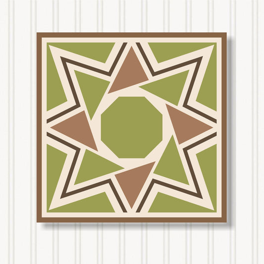 Barn Quilt Wall Art, 8 Sizes, Outdoor & Indoor Square Block, Home Decor Accent, BQ065-18