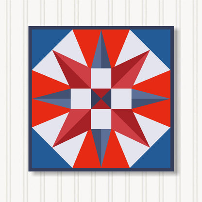 Barn Quilt Wall Art, 8 Sizes, Outdoor & Indoor Square Block, Home Decor Accent, BQ056-09
