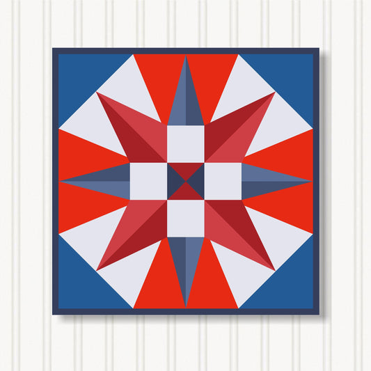 Barn Quilt Wall Art, 8 Sizes, Outdoor & Indoor Square Block, Home Decor Accent, BQ056-09