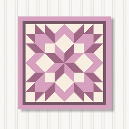 Barn Quilt Wall Art, 8 Sizes, Outdoor & Indoor Square Block, Home Decor Accent, BQ122-08