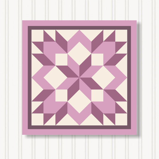 Barn Quilt Wall Art, 8 Sizes, Outdoor & Indoor Square Block, Home Decor Accent, BQ122-08