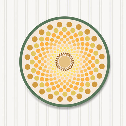 Round Barn Quilt, 6 Sizes, Beautiful Outdoor Wall Art Decor, BQR132-05