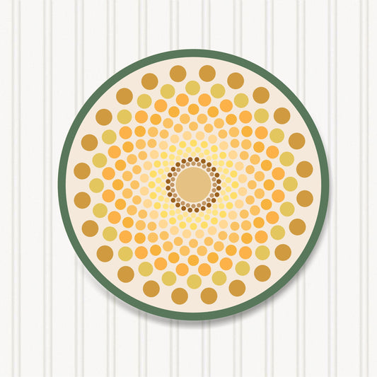 Round Barn Quilt, 6 Sizes, Beautiful Outdoor Wall Art Decor, BQR132-05
