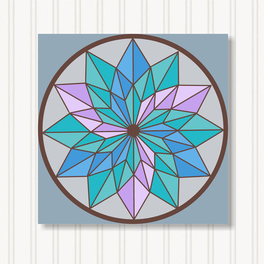 Barn Quilt Wall Art, 8 Sizes, Outdoor & Indoor Square Block, Home Decor Accent, BQ058-12