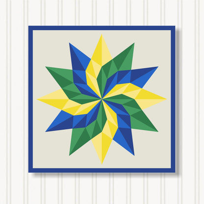Barn Quilt Wall Art, 8 Sizes, Outdoor & Indoor Square Block, Home Decor Accent, BQ072-16