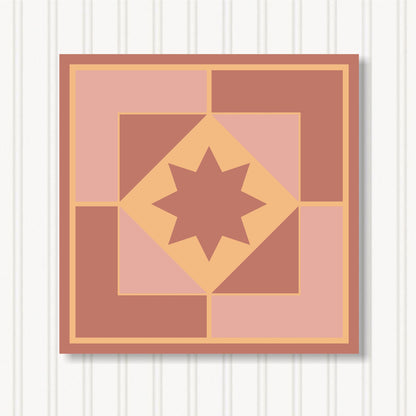 Barn Quilt Wall Art, 8 Sizes, Outdoor & Indoor Square Block, Home Decor Accent, BQ066-08