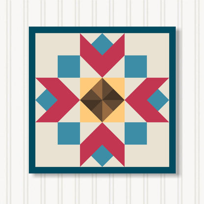 Barn Quilt Wall Art, 8 Sizes, Outdoor & Indoor Square Block, Home Decor Accent, BQ130-13