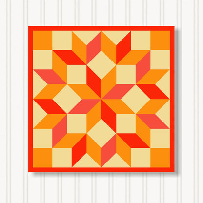 Barn Quilt Wall Art, 8 Sizes, Outdoor & Indoor Square Block, Home Decor Accent, BQ103-16