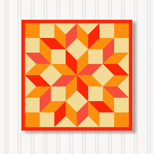 Barn Quilt Wall Art, 8 Sizes, Outdoor & Indoor Square Block, Home Decor Accent, BQ103-16