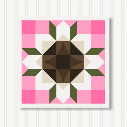 Barn Quilt Wall Art, 8 Sizes, Outdoor & Indoor Square Block, Home Decor Accent, BQ051-17