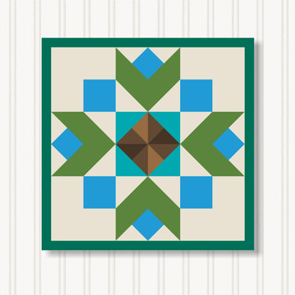 Barn Quilt Wall Art, 8 Sizes, Outdoor & Indoor Square Block, Home Decor Accent, BQ130-14