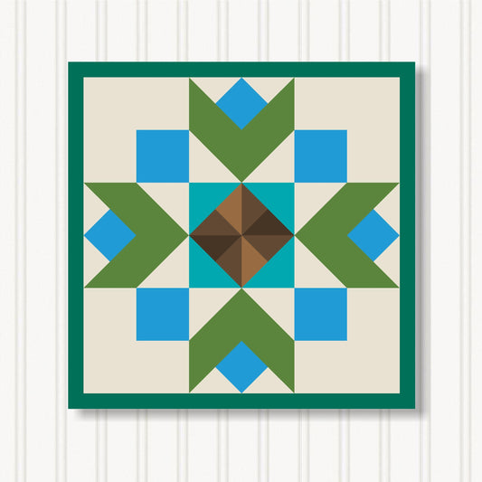 Barn Quilt Wall Art, 8 Sizes, Outdoor & Indoor Square Block, Home Decor Accent, BQ130-14