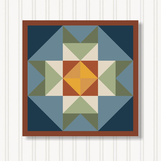 Barn Quilt Wall Art, 8 Sizes, Outdoor & Indoor Square Block, Home Decor Accent, BQ131-16