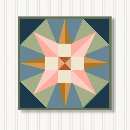 Barn Quilt Wall Art, 8 Sizes, Outdoor & Indoor Square Block, Home Decor Accent, BQ056-19
