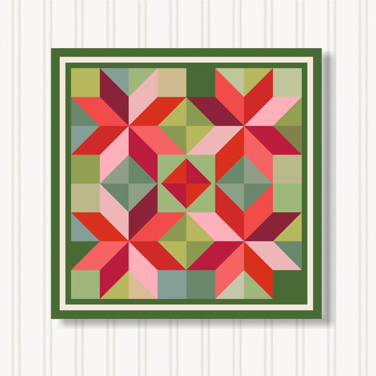Barn Quilt Wall Art, 8 Sizes, Outdoor & Indoor Square Block, Home Decor Accent, BQ033-21