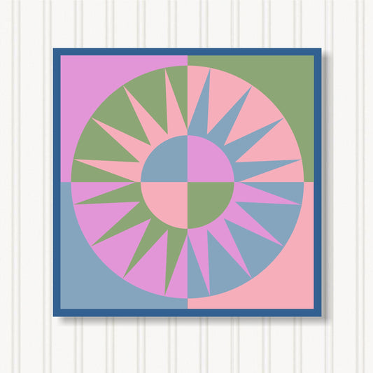 Barn Quilt Wall Art, 8 Sizes, Outdoor & Indoor Square Block, Home Decor Accent, BQ002-23