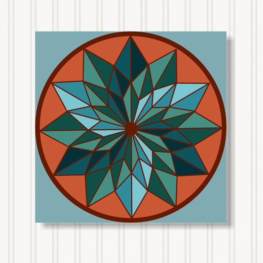 Barn Quilt Wall Art, 8 Sizes, Outdoor & Indoor Square Block, Home Decor Accent, BQ058-10