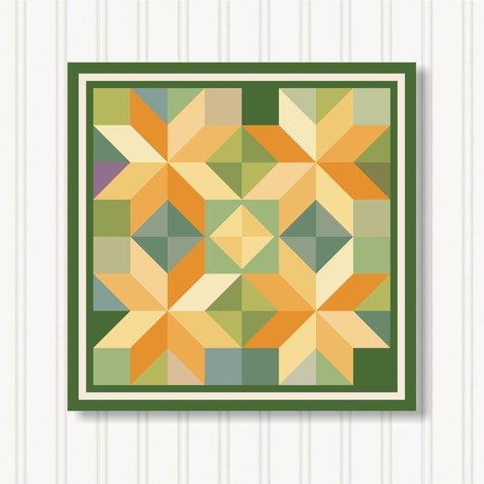 Barn Quilt Wall Art, 8 Sizes, Outdoor & Indoor Square Block, Home Decor Accent, BQ033-08