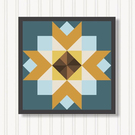 Barn Quilt Wall Art, 8 Sizes, Outdoor & Indoor Square Block, Home Decor Accent, BQ130-01