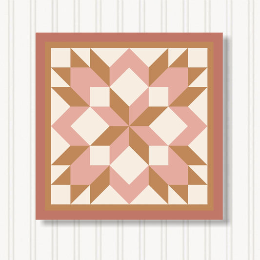 Barn Quilt Wall Art, 8 Sizes, Outdoor & Indoor Square Block, Home Decor Accent, BQ122-03