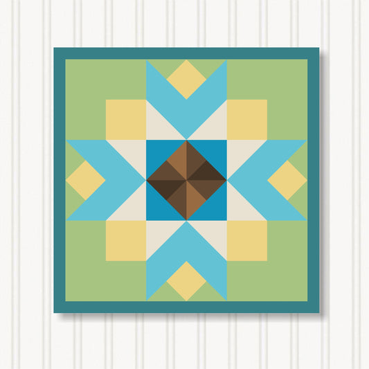 Barn Quilt Wall Art, 8 Sizes, Outdoor & Indoor Square Block, Home Decor Accent, BQ130-05