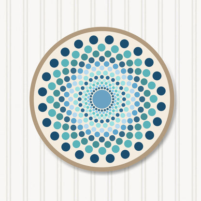 Round Barn Quilt, 6 Sizes, Beautiful Outdoor Wall Art Decor, BQR132-01