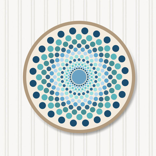 Round Barn Quilt, 6 Sizes, Beautiful Outdoor Wall Art Decor, BQR132-01