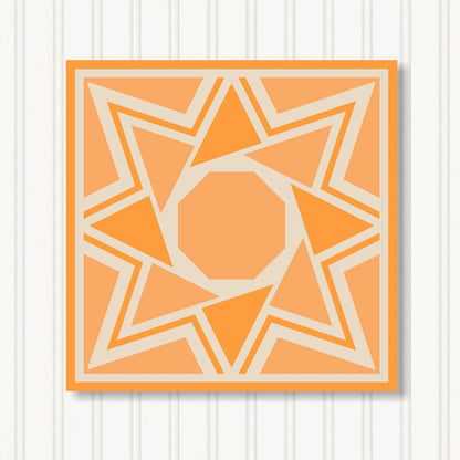 Barn Quilt Wall Art, 8 Sizes, Outdoor & Indoor Square Block, Home Decor Accent, BQ065-19