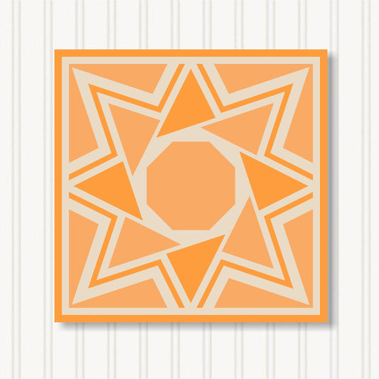 Barn Quilt Wall Art, 8 Sizes, Outdoor & Indoor Square Block, Home Decor Accent, BQ065-19