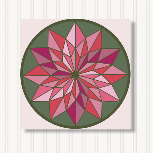 Barn Quilt Wall Art, 8 Sizes, Outdoor & Indoor Square Block, Home Decor Accent, BQ058-04