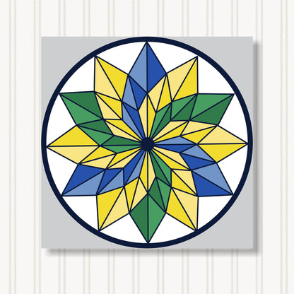 Barn Quilt Wall Art, 8 Sizes, Outdoor & Indoor Square Block, Home Decor Accent, BQ058-16