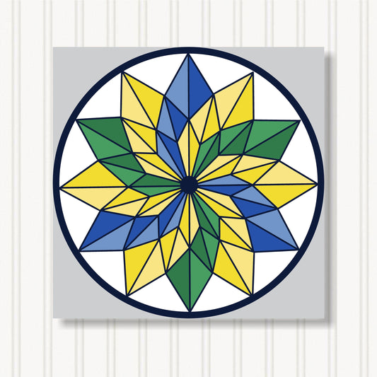 Barn Quilt Wall Art, 8 Sizes, Outdoor & Indoor Square Block, Home Decor Accent, BQ058-16