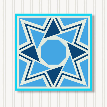 Barn Quilt Wall Art, 8 Sizes, Outdoor & Indoor Square Block, Home Decor Accent, BQ065-10