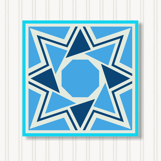 Barn Quilt Wall Art, 8 Sizes, Outdoor & Indoor Square Block, Home Decor Accent, BQ065-10