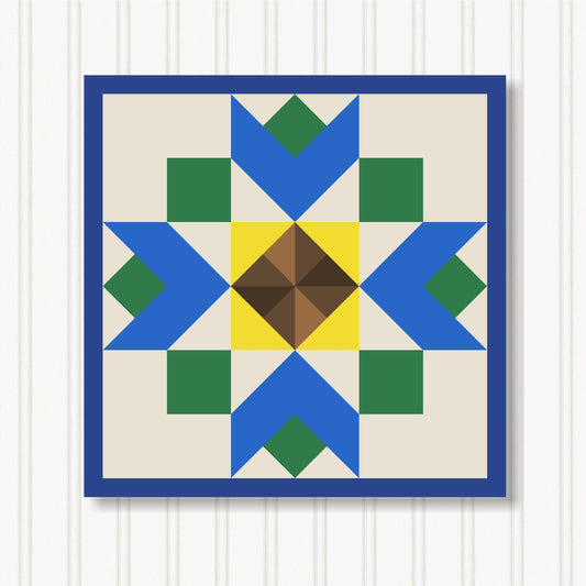 Barn Quilt Wall Art, 8 Sizes, Outdoor & Indoor Square Block, Home Decor Accent, BQ130-10