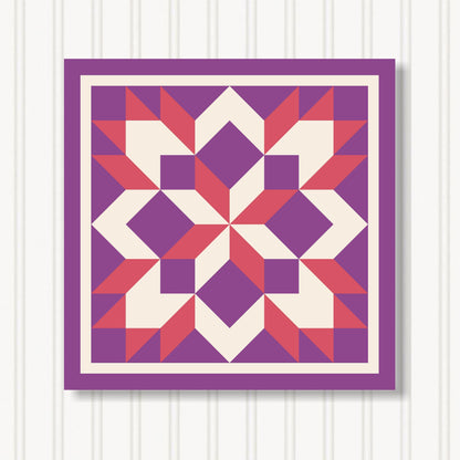 Barn Quilt Wall Art, 8 Sizes, Outdoor & Indoor Square Block, Home Decor Accent, BQ122-05
