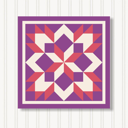 Barn Quilt Wall Art, 8 Sizes, Outdoor & Indoor Square Block, Home Decor Accent, BQ122-05