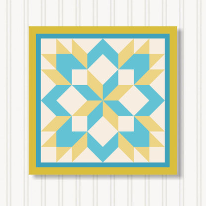 Barn Quilt Wall Art, 8 Sizes, Outdoor & Indoor Square Block, Home Decor Accent, BQ122-06