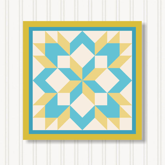 Barn Quilt Wall Art, 8 Sizes, Outdoor & Indoor Square Block, Home Decor Accent, BQ122-06
