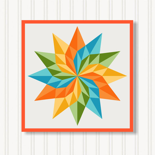 Barn Quilt Wall Art, 8 Sizes, Outdoor & Indoor Square Block, Home Decor Accent, BQ072-19