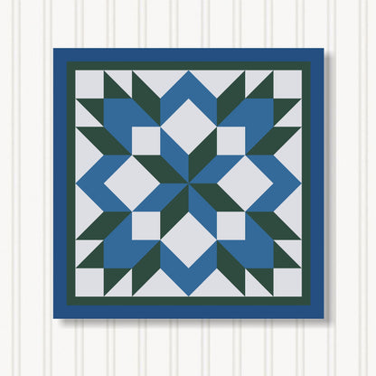 Barn Quilt Wall Art, 8 Sizes, Outdoor & Indoor Square Block, Home Decor Accent, BQ122-09
