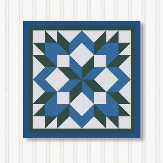 Barn Quilt Wall Art, 8 Sizes, Outdoor & Indoor Square Block, Home Decor Accent, BQ122-09