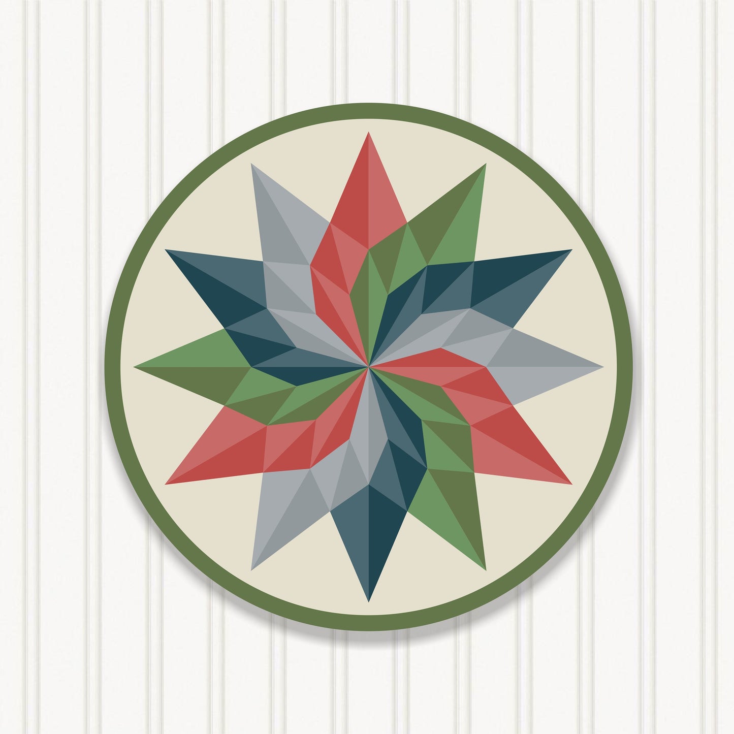 Round Barn Quilt, 6 Sizes, Beautiful Outdoor Wall Art Decor, BQR072-02