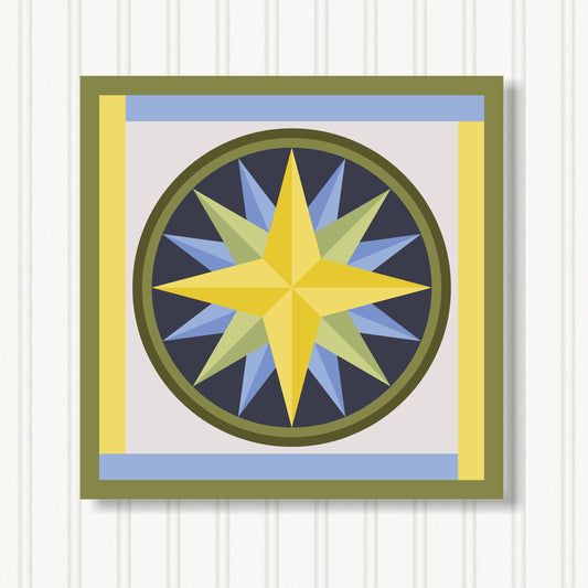 Barn Quilt Wall Art, 8 Sizes, Outdoor & Indoor Square Block, Home Decor Accent, BQ024-24