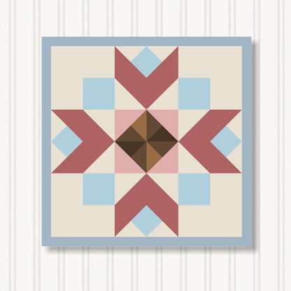 Barn Quilt Wall Art, 8 Sizes, Outdoor & Indoor Square Block, Home Decor Accent, BQ130-19