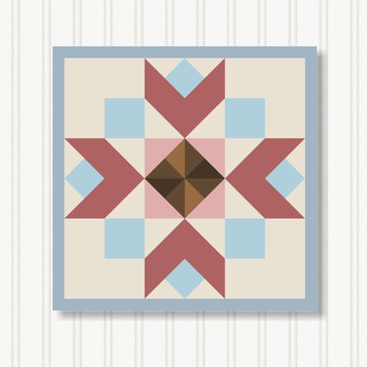 Barn Quilt Wall Art, 8 Sizes, Outdoor & Indoor Square Block, Home Decor Accent, BQ130-19