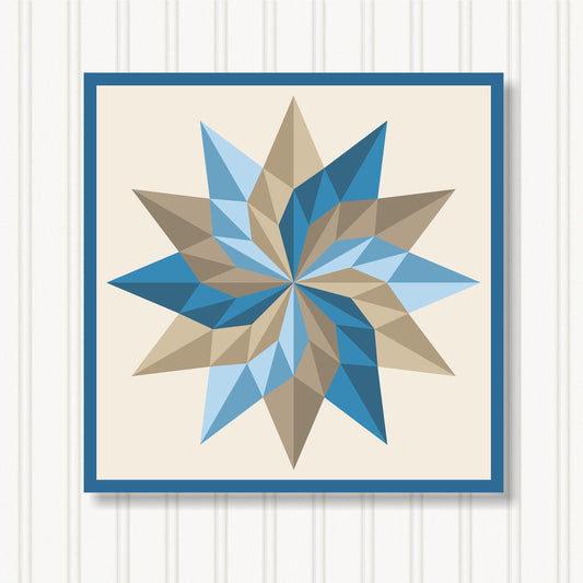 Barn Quilt Wall Art, 8 Sizes, Outdoor & Indoor Square Block, Home Decor Accent, BQ072-12
