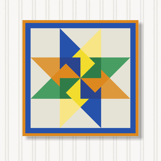 Barn Quilt Wall Art, 8 Sizes, Outdoor & Indoor Square Block, Home Decor Accent, BQ079-11